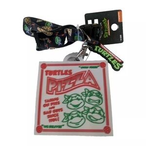 TMNT Lanyard Badge ID Holder Teenage Mutant Ninja Turtles Pizza new